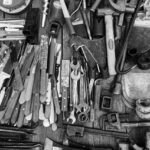 tools, knives, wrenches, drills, cutting tools, metal, assorted, assorted tools, assortment, black and white, monochrome, tools, tools, tools, tools, tools