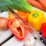 vegetables, slice, knife, chef's knife, bell peppers, leeks, carrots, onion, garlic, food, eat, red peppers, peppers, capsicums, healthy, cut, cook, preparation, food preparation, ingredients, vegetables, vegetables, vegetables, knife, knife, knife, knife, knife, bell peppers, onion, onion, food, peppers, cook, cook