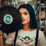 woman, vinyl, library, books, style, brunette, young, person, face, vinyl, vinyl, vinyl, vinyl, vinyl