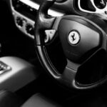 ferrari 360, ferrari, automobile, steering wheel, supercar, interior, car interiors, car, vehicle, auto, luxury, modern, speed, fast, transportation, power, design, sportscar, automotive, technology, steering, luxury car, monochrome, car wallpapers, black and white
